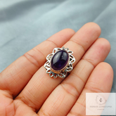 Natural Amethyst Ring, Gemstone Ring, Statement Ring, Silver Plated Ring, Designer Ring, Beautiful Ring, Handmade Ring, Boho Ring, Gift Her